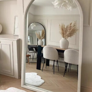 Specchio ad arco in legno