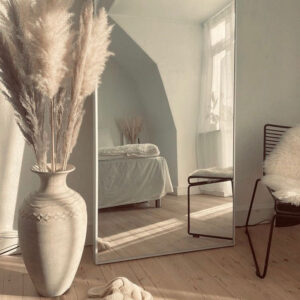 Specchio ad arco argento XL 180x90cm