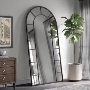 Specchio nero ad arco per finestra